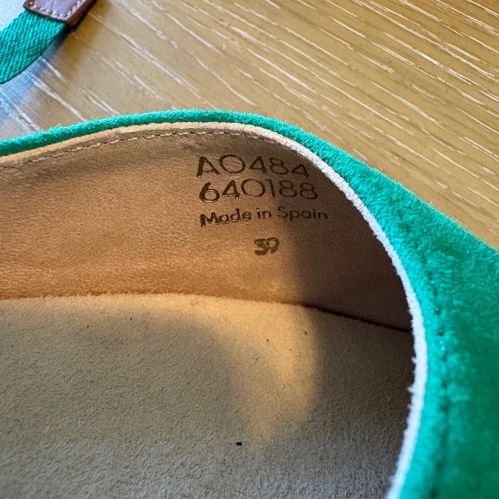 Boden Cassie Green Suede Espadrille Wedges Shoes Womens Size Size 39 US 8.5 - Picture 8 of 10